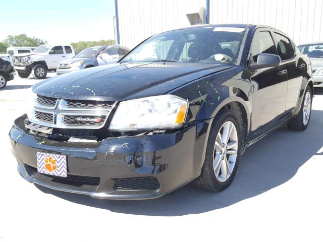 1C3CDZAG0CN254465 - 2012 DODGE AVENGER SE BLACK photo 2