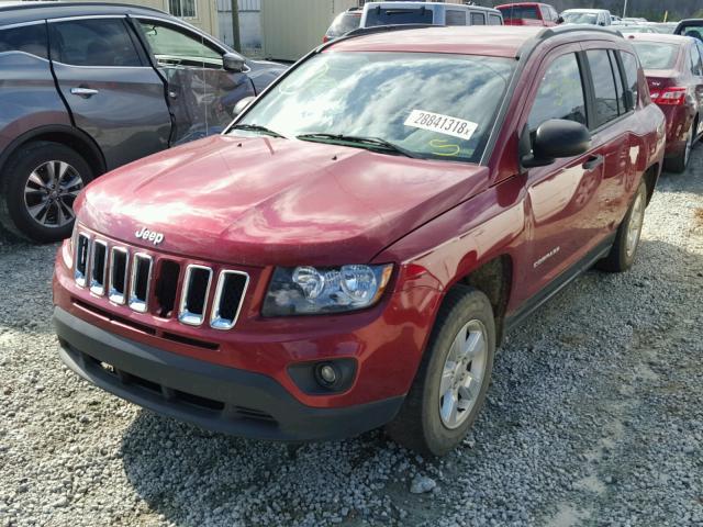 1C4NJCBAXGD649222 - 2016 JEEP COMPASS SP RED photo 2