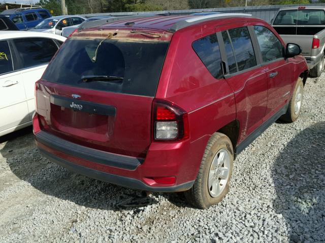 1C4NJCBAXGD649222 - 2016 JEEP COMPASS SP RED photo 4