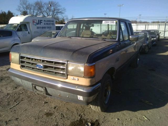 1FTEX14N3LKA08227 - 1990 FORD F150 Двокольоровий фото 2