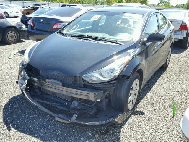 5NPDH4AE0CH063702 - 2012 HYUNDAI ELANTRA GL BLACK photo 2