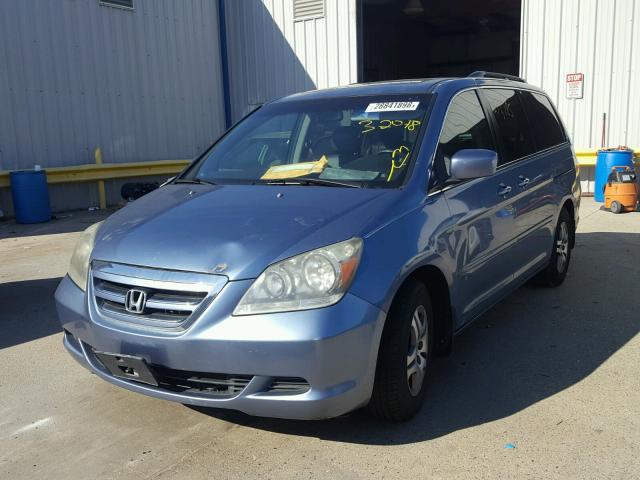 5FNRL38686B123225 - 2006 HONDA ODYSSEY EX BLUE photo 2