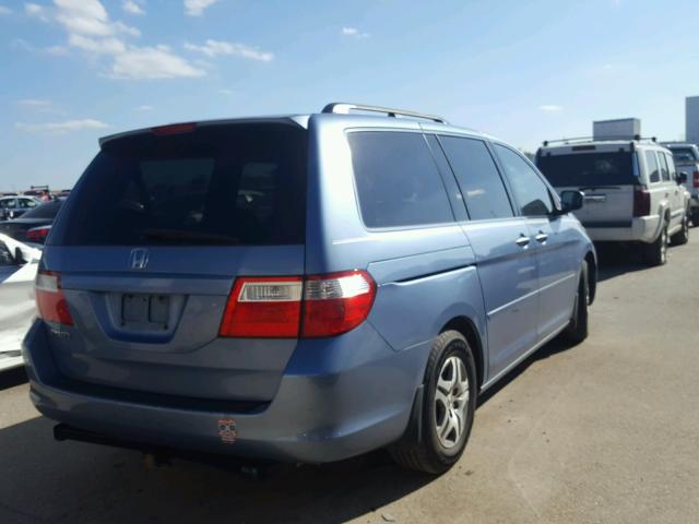 5FNRL38686B123225 - 2006 HONDA ODYSSEY EX BLUE photo 4