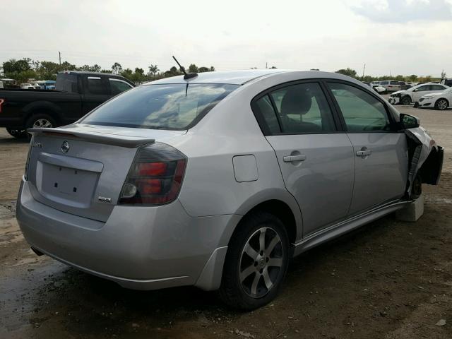 3N1AB6AP5CL682266 - 2012 NISSAN SENTRA 2.0 SILVER photo 4