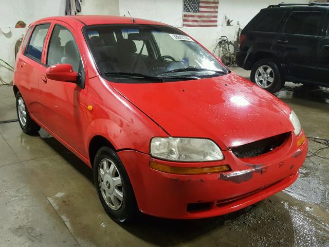 KL1TD62684B203886 - 2004 CHEVROLET AVEO RED photo 1