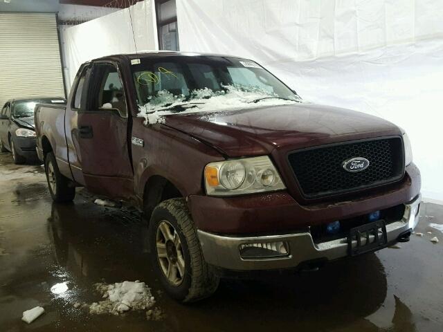 1FTRX14W04NB47855 - 2004 FORD F150 MAROON photo 1