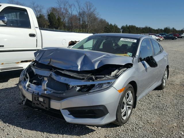 19XFC2F5XHE210222 - 2017 HONDA CIVIC LX SILVER photo 2