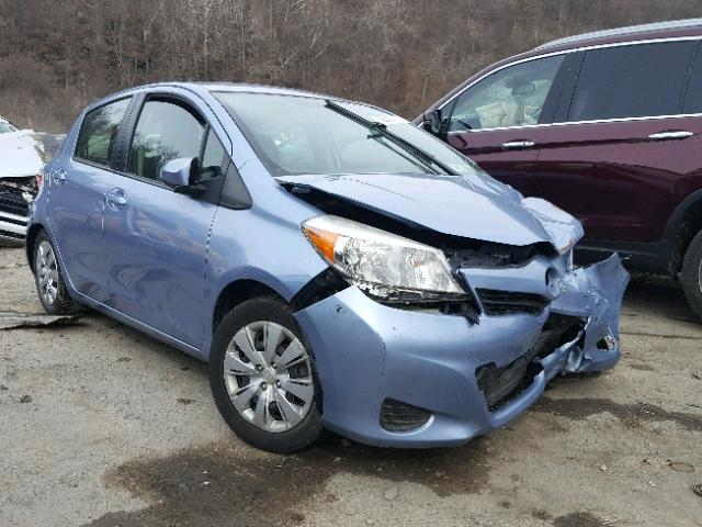 JTDKTUD35CD503161 - 2012 TOYOTA YARIS BLUE photo 1