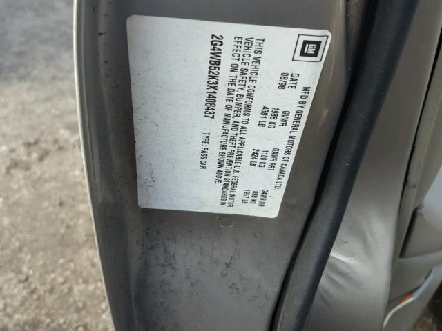 2G4WB52K3X1408437 - 1999 BUICK REGAL LS 金色 照片 10