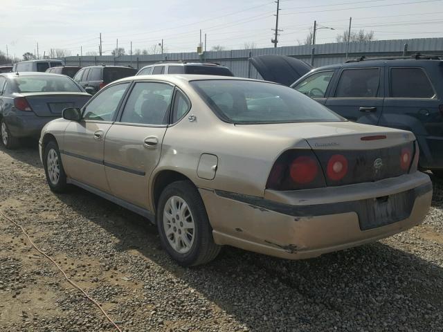 2G1WF52E849355579 - 2004 CHEVROLET IMPALA GOLD photo 3