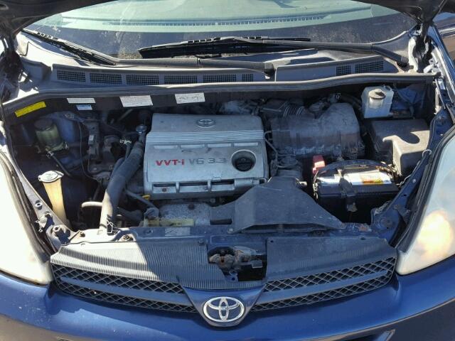 5TDBA23C64S003155 - 2004 TOYOTA SIENNA LE BLUE photo 7