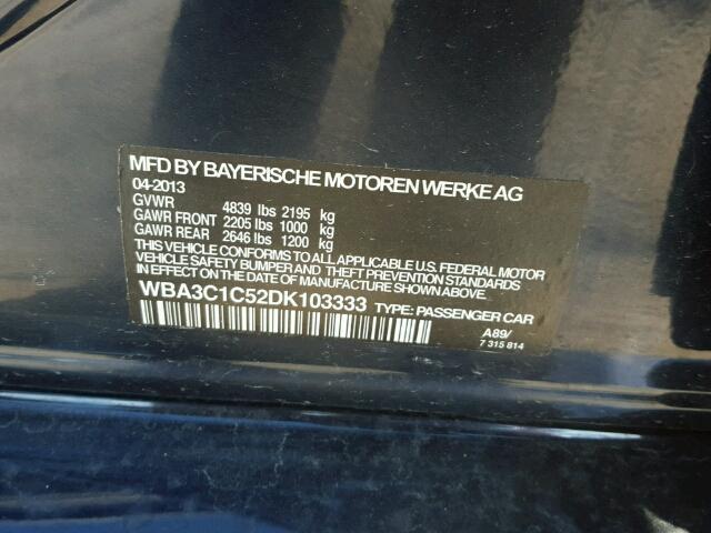 100000000014211W1 - 2013 BMW 320 I BLUE photo 10