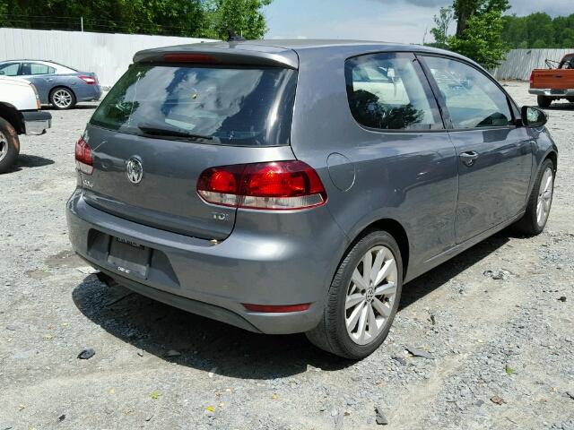 WVWMM7AJ3CW158338 - 2012 VOLKSWAGEN GOLF GRAY photo 4