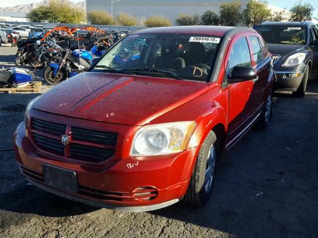 1B3HB28B28D582509 - 2008 DODGE CALIBER RED photo 2