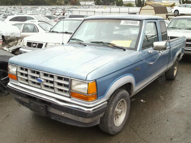 1FTCR14TXLPA20474 - 1990 FORD RANGER SUP BLUE photo 2