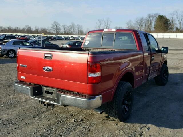 1FTPX14V47FA54737 - 2007 FORD F150 RED photo 4