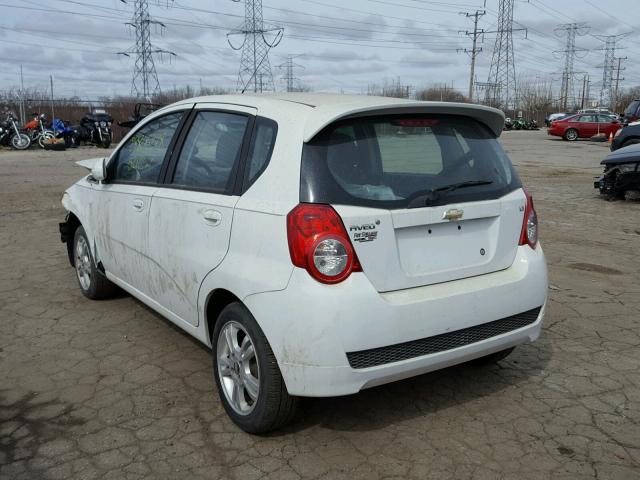 KL1TG6DE2BB193705 - 2011 CHEVROLET AVEO LT WHITE photo 3