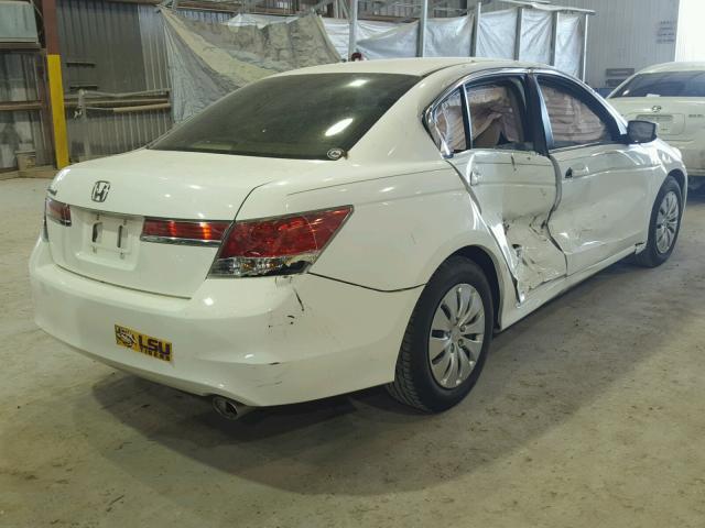 1HGCP2F33CA202532 - 2012 HONDA ACCORD LX WHITE photo 4