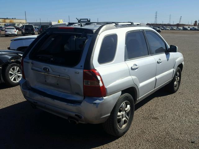 KNDJF723777352965 - 2007 KIA SPORTAGE E SILVER photo 4