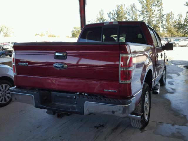 1FTFW1EF7EKD01520 - 2014 FORD F150 SUPER RED photo 4