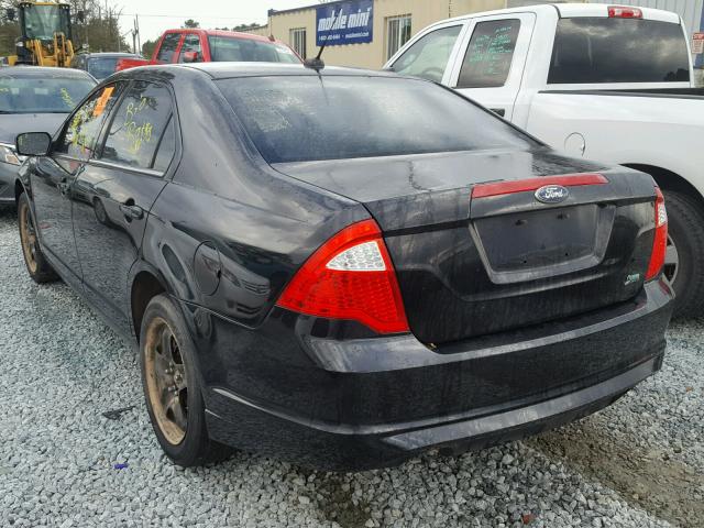 3FAHP0HGXAR333961 - 2010 FORD FUSION SE BLACK photo 3