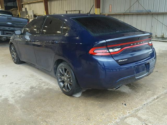 1C3CDFBA2DD301950 - 2013 DODGE DART SXT BLUE photo 3