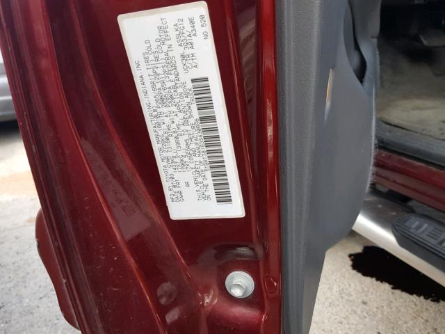 5TBRT38163S430686 - 2003 TOYOTA TUNDRA ACC BURGUNDY photo 10