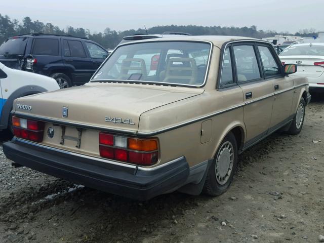 YV1AA8846L1400368 - 1990 VOLVO 240 BASE GOLD photo 4