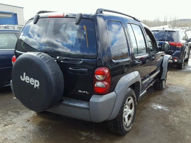 1J4GL48K45W691762 - 2005 JEEP LIBERTY SP BLACK photo 4