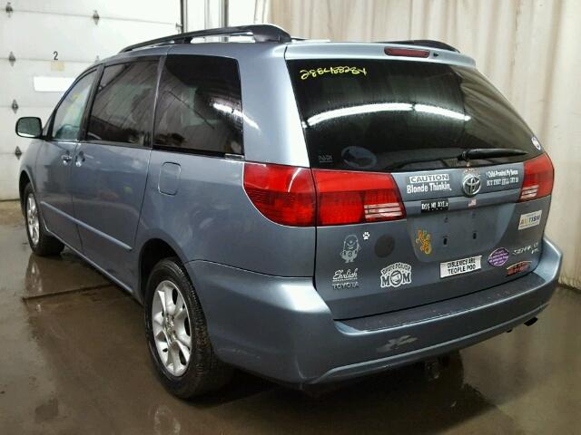 5TDBA23C74S011720 - 2004 TOYOTA SIENNA LE BLUE photo 3