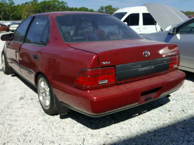 1NXAE09B6SZ310719 - 1995 TOYOTA COROLLA LE RED photo 3