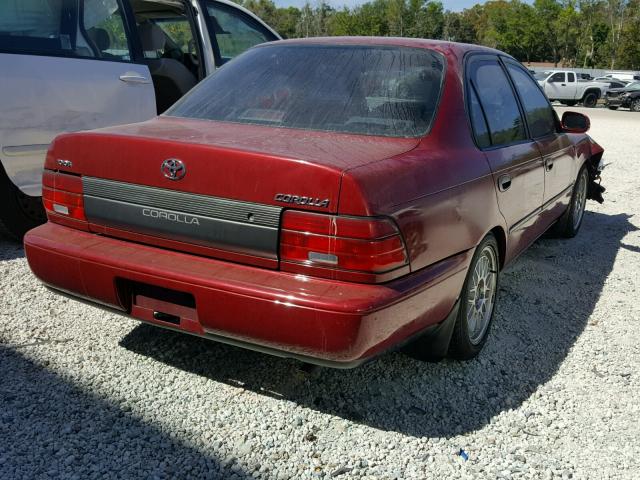 1NXAE09B6SZ310719 - 1995 TOYOTA COROLLA LE RED photo 4