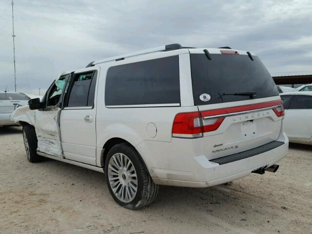 5LMJJ3HT4HEL12282 - 2017 LINCOLN NAVIGATOR WHITE photo 3