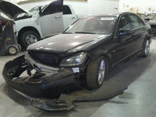 WDDGF4HB2CA604910 - 2012 MERCEDES-BENZ C 250 BLACK photo 2