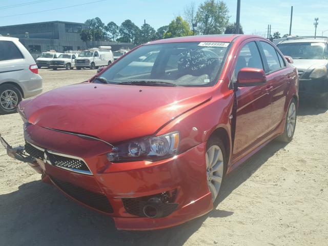 JA3AU86W79U009429 - 2009 MITSUBISHI LANCER GTS RED photo 2