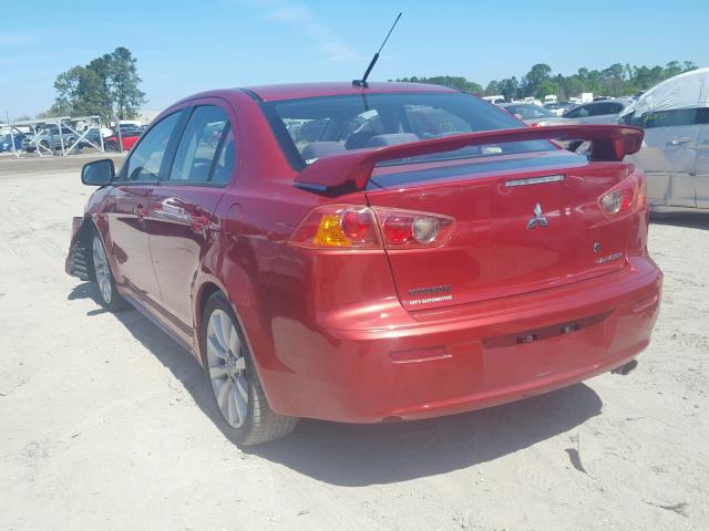 JA3AU86W79U009429 - 2009 MITSUBISHI LANCER GTS RED photo 3