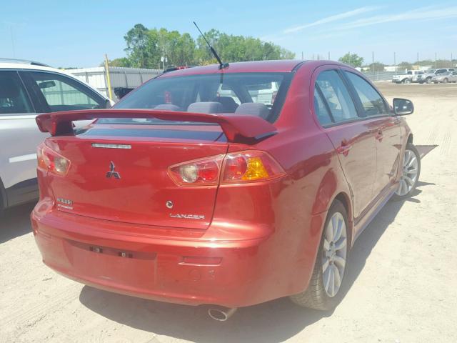 JA3AU86W79U009429 - 2009 MITSUBISHI LANCER GTS RED photo 4