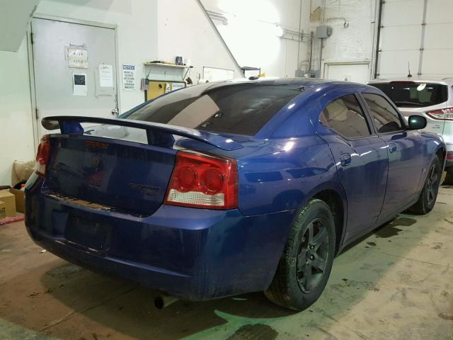 2B3KA33V39H566324 - 2009 DODGE CHARGER SX BLUE photo 4