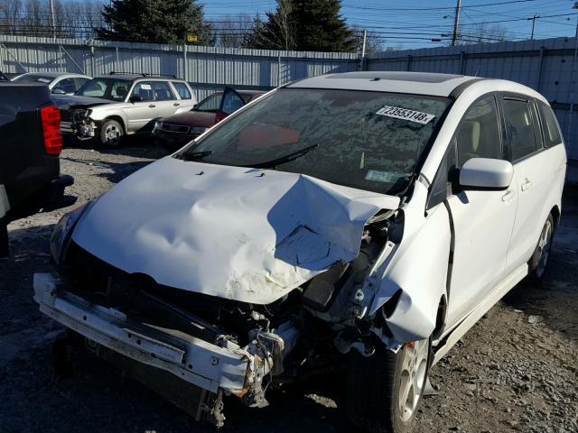 JM1CR2WLXA0389229 - 2010 MAZDA 5 WHITE photo 2