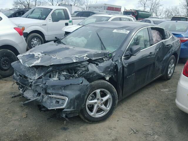 1G1ZB5ST4HF101548 - 2017 CHEVROLET MALIBU LS ნაცრისფერი ფოტო 2