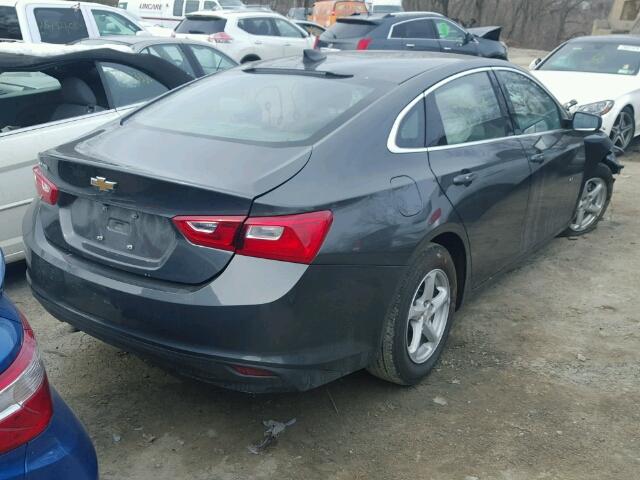 1G1ZB5ST4HF101548 - 2017 CHEVROLET MALIBU LS ნაცრისფერი ფოტო 4