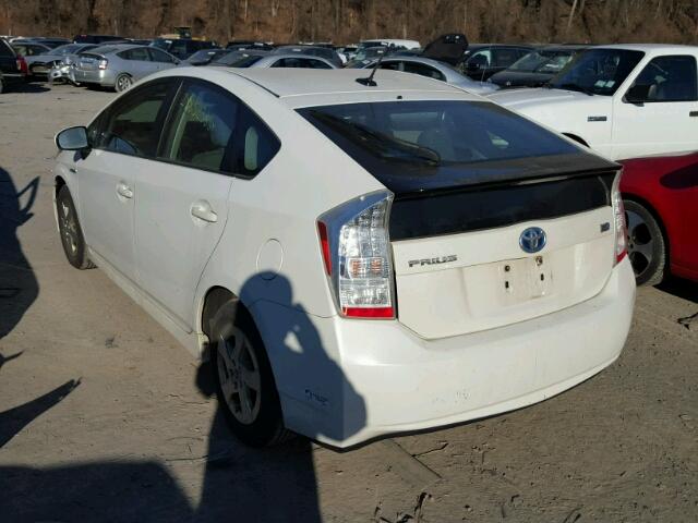 JTDKN3DU5A0017743 - 2010 TOYOTA PRIUS WHITE photo 3