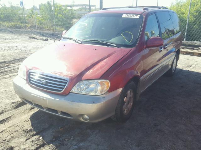 KNDUP131636357112 - 2003 KIA SEDONA EX RED photo 2