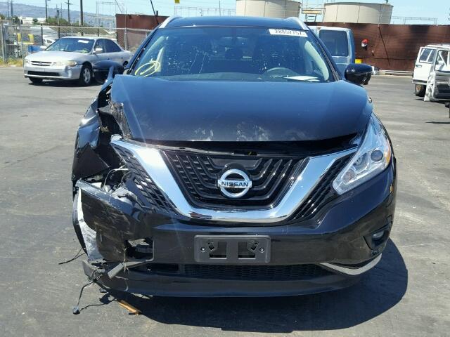 5N1AZ2MG6GN158624 - 2016 NISSAN MURANO S/S BLACK photo 9