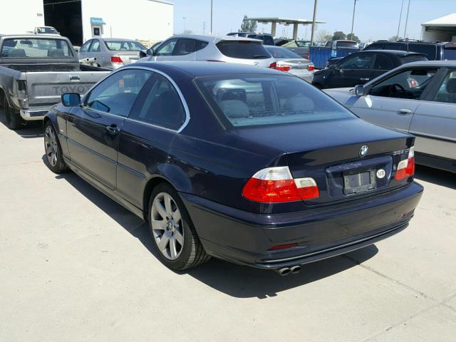 WBABN334X2PG57540 - 2002 BMW 325 CI BLUE photo 3