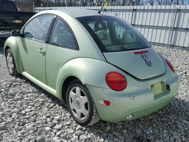 3VWCK21C61M439548 - 2001 VOLKSWAGEN NEW BEETLE 绿色 照片 3