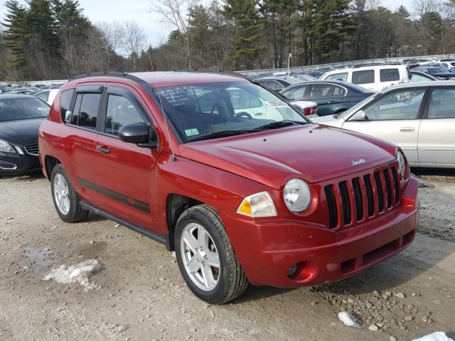 1J8FF47W27D130173 - 2007 JEEP COMPASS RED photo 1