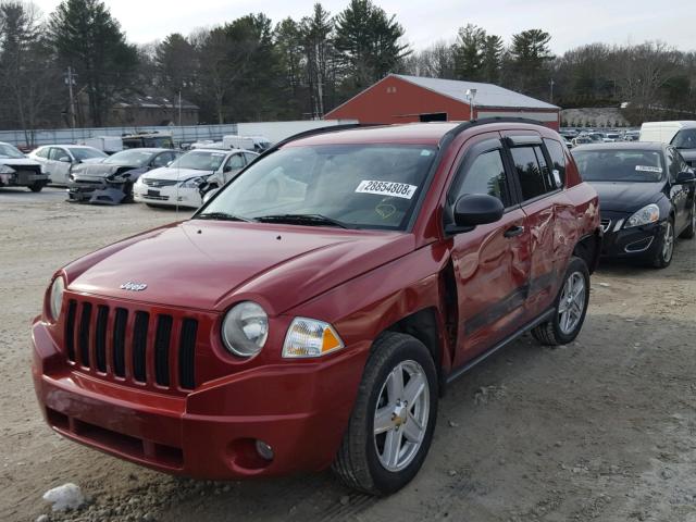 1J8FF47W27D130173 - 2007 JEEP COMPASS RED photo 2