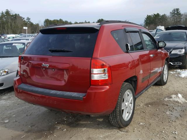 1J8FF47W27D130173 - 2007 JEEP COMPASS RED photo 4