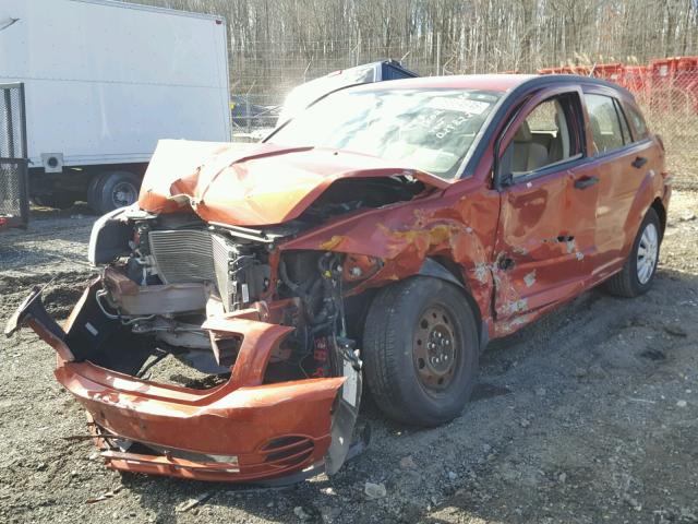 1B3HB28B97D298227 - 2007 DODGE CALIBER ORANGE photo 2